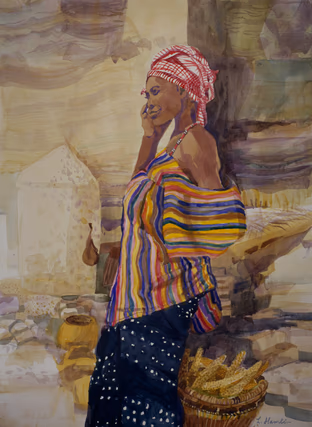 dogon dame: 22 x 30