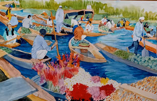 floating vegetable market